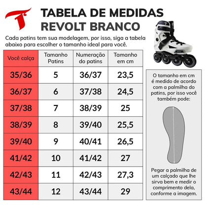 PATINS TRAXART REVOLT BRANCO | 80mm Abec 9