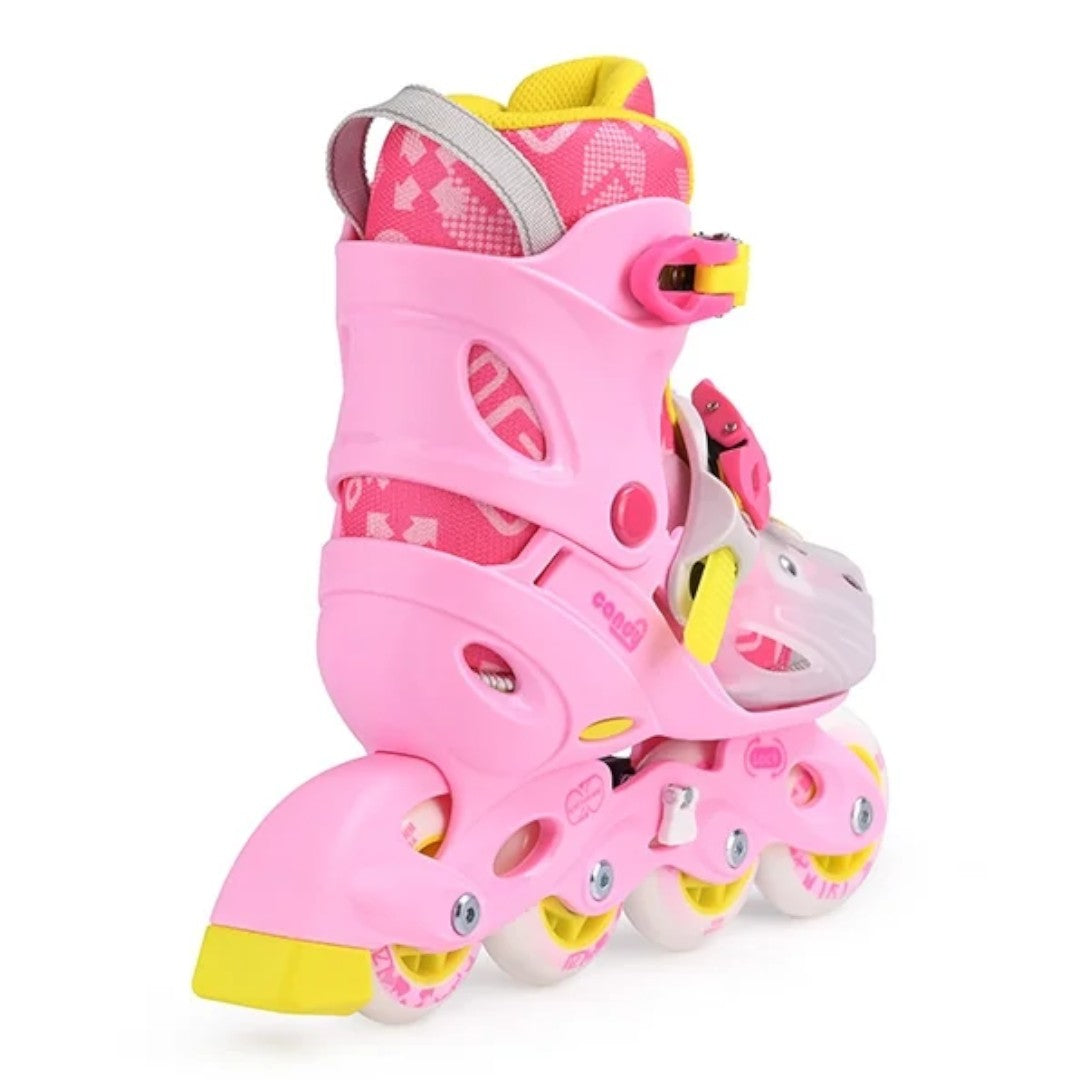 PATINS COSMO CANDY INFANTIL AJUSTAVEL ROSA | ABEC 5