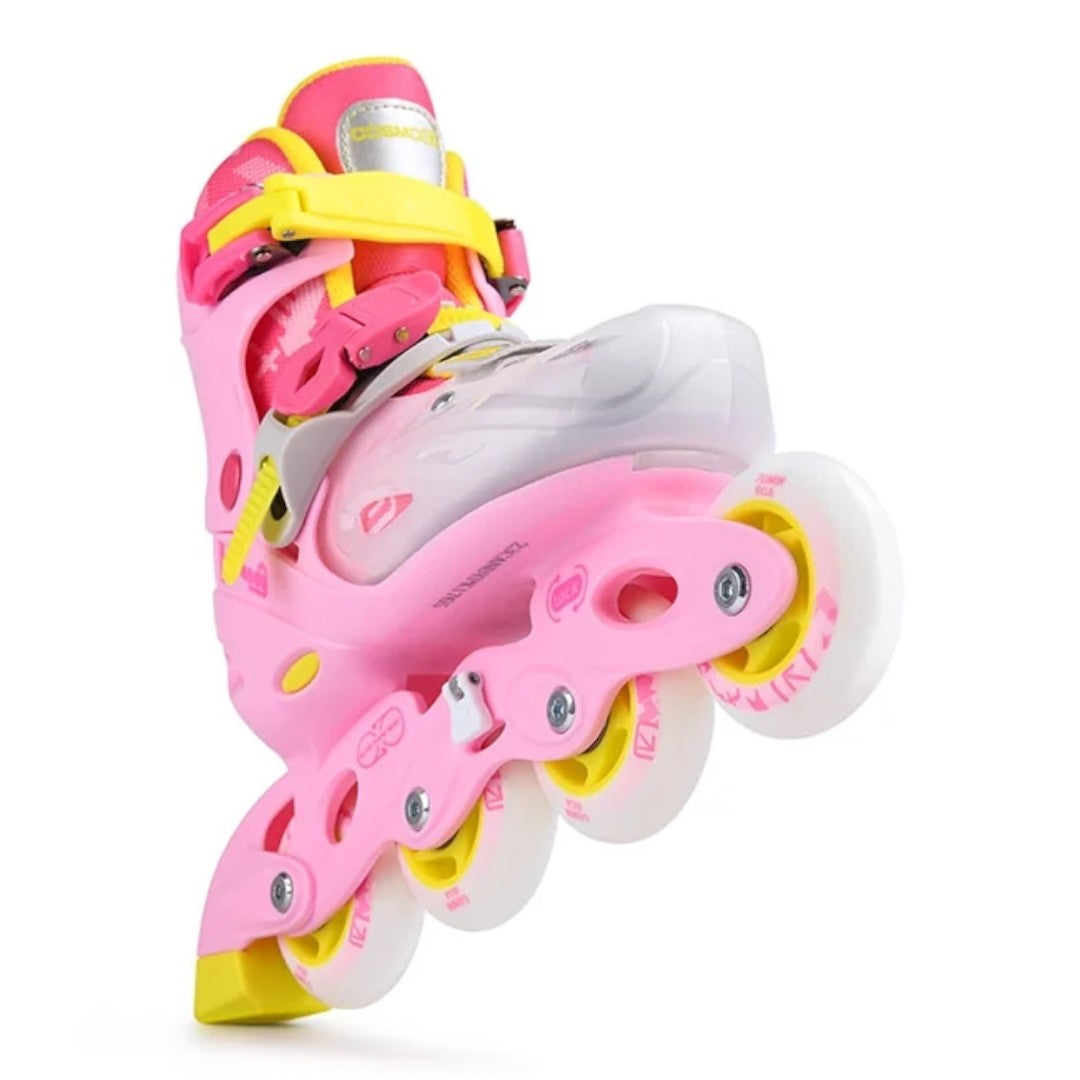 PATINS COSMO CANDY INFANTIL AJUSTAVEL ROSA | ABEC 5