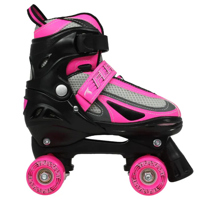 PATINS INFANTIL FLASH ROSA COM RODAS DE LED | 54mm Abec-5