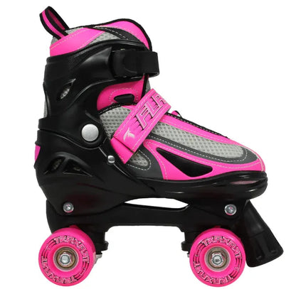 PATINS INFANTIL FLASH ROSA COM RODAS DE LED | 54mm Abec-5