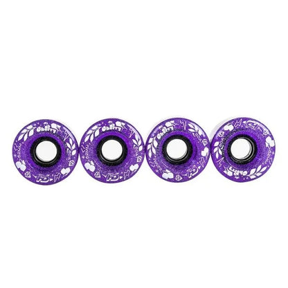 JOGO DE RODAS HD INLINE CHERRY ROXO GLITTER | 62mm 80a