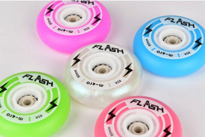 JOGO DE RODAS MICRO FLASH LED | 76mm 85a