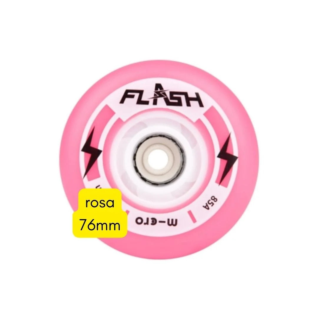 JOGO DE RODAS MICRO FLASH LED | 76mm 85a