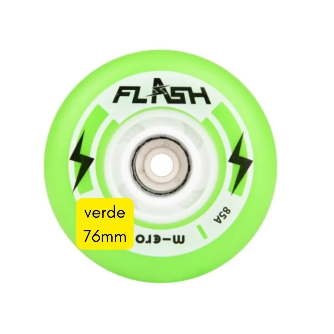 JOGO DE RODAS MICRO FLASH LED | 76mm 85a