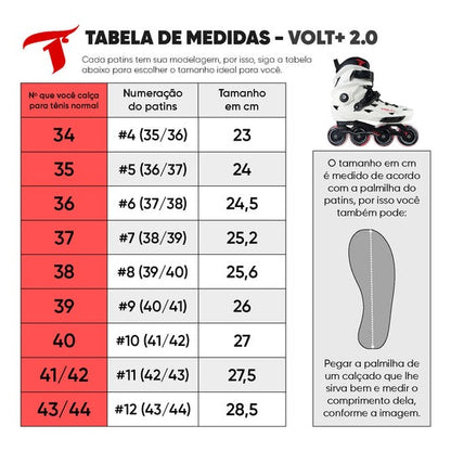 PATINS TRAXART VOLT+ 2.0 BRANCO | 80mm Abec 9