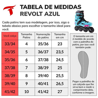 PATINS TRAXART REVOLT AZUL | 80mm Abec 9