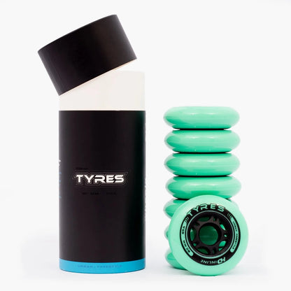 JOGO DE RODAS HD INLINE TYRES (8UN) VERDE | 80mm 85a