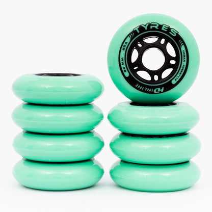 JOGO DE RODAS HD INLINE TYRES (8UN) VERDE | 80mm 85a